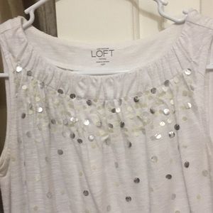 Loft tank with sequins